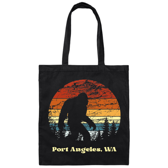 Retro Sunset Sasquatch PA Grunge Canvas Tote Bag