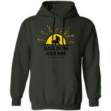 Sasquatch and Wolf Sunset - WILD SIDE - PA Pullover Hoodie