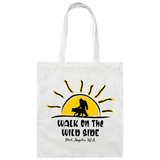 Sasquatch and Wolf Sunset - WILD SIDE - PA Canvas Tote Bag