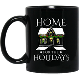 Home for the Holidays Black Mug