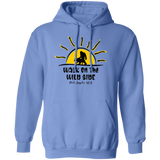 Sasquatch and Wolf Sunset - WILD SIDE - PA Pullover Hoodie