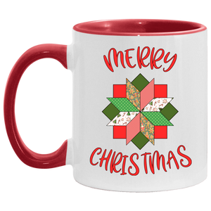 Merry Christmas Star Accent Mug