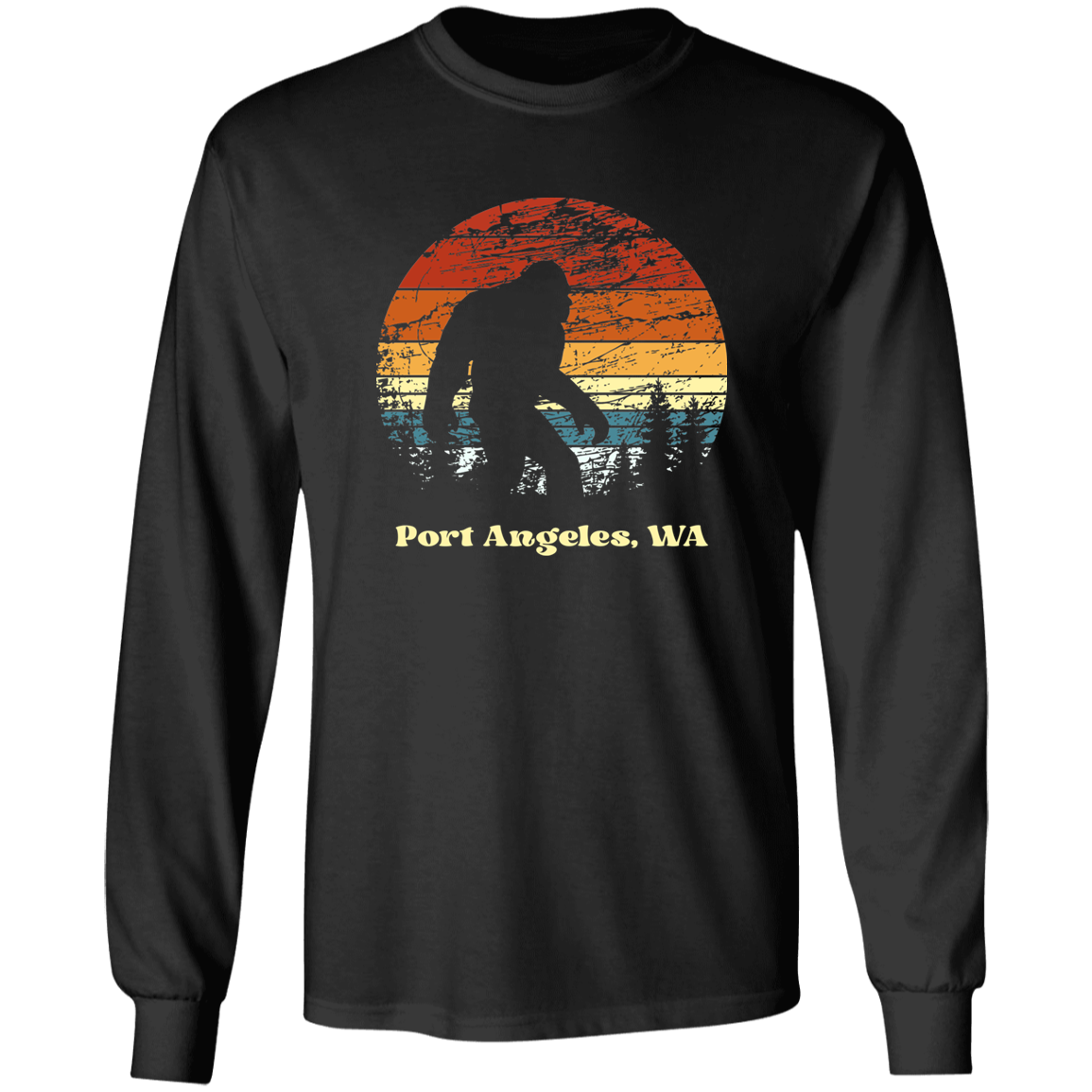 Retro Sunset Sasquatch PA Grunge LS Ultra Cotton T-Shirt