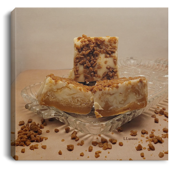 Salted Caramel Toffee Fudge Square Canvas