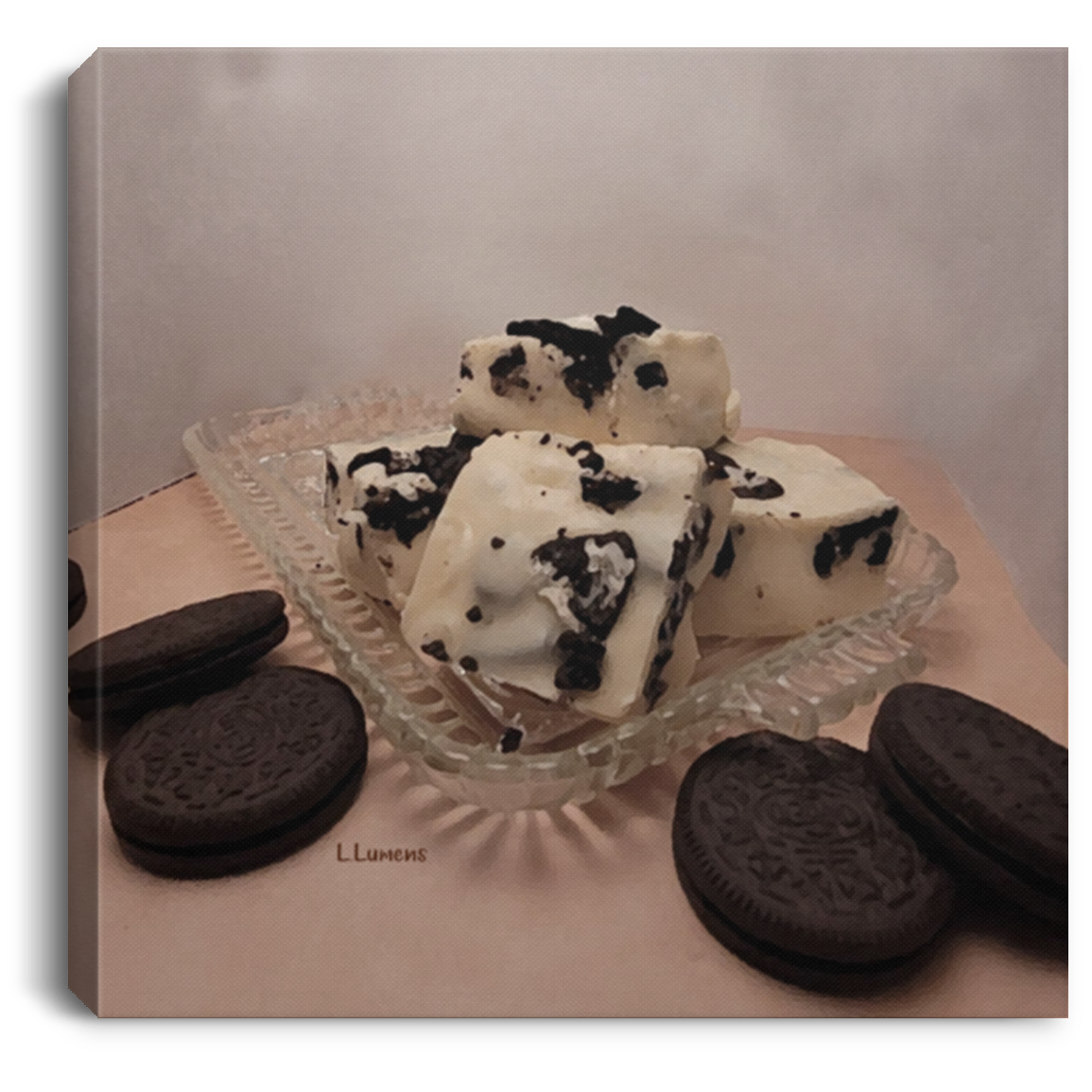 Cookies n'Cream Fudge Square Canvas