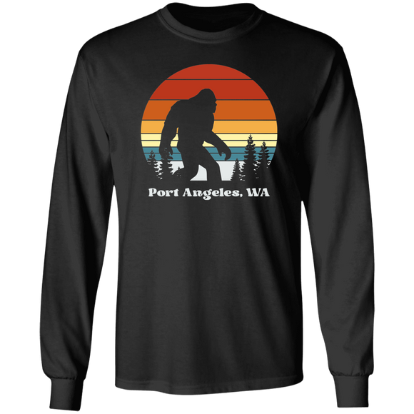Retro Sunset Sasquatch - Port Angeles Shirts