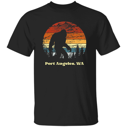 Retro Sunset Sasquatch PA Grunge Youth 5.3 oz 100% Cotton T-Shirt