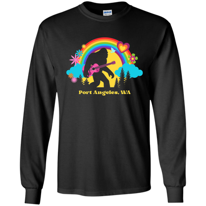 Port Angeles Flower Power Sasquatch Youth Long Sleeve T-Shirt