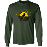 Sasquatch and Wolf Sunset - WILD SIDE - PA LS Ultra Cotton T-Shirt