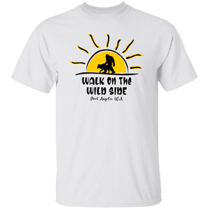 Sasquatch and Wolf Sunset - WILD SIDE - PA T-Shirt