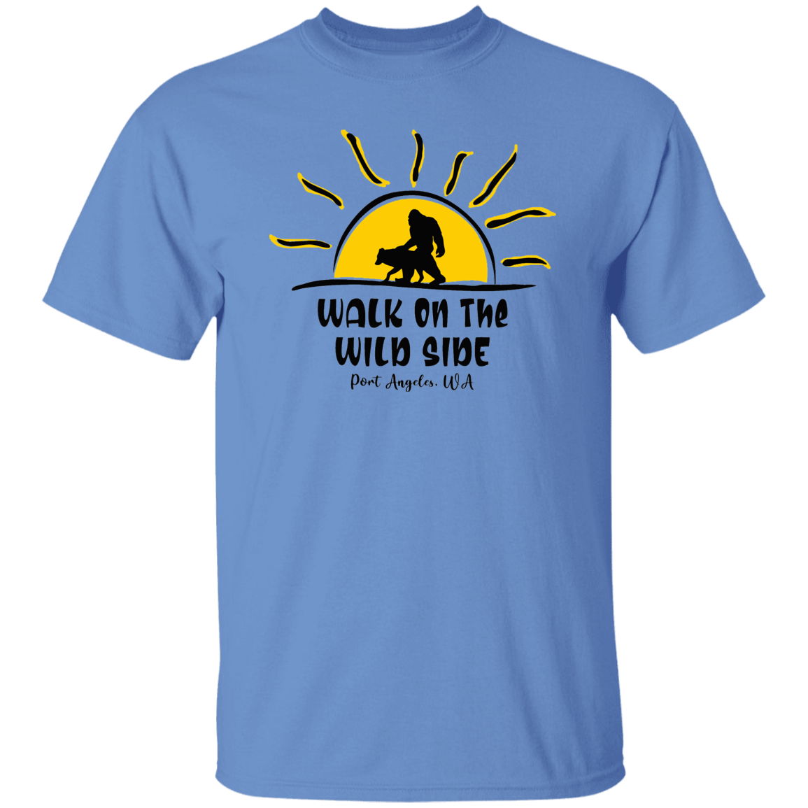Sasquatch and Wolf Sunset - WILD SIDE - PA T-Shirt
