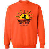 Sasquatch and Wolf Sunset - WILD SIDE - PA Crewneck Pullover Sweatshirt
