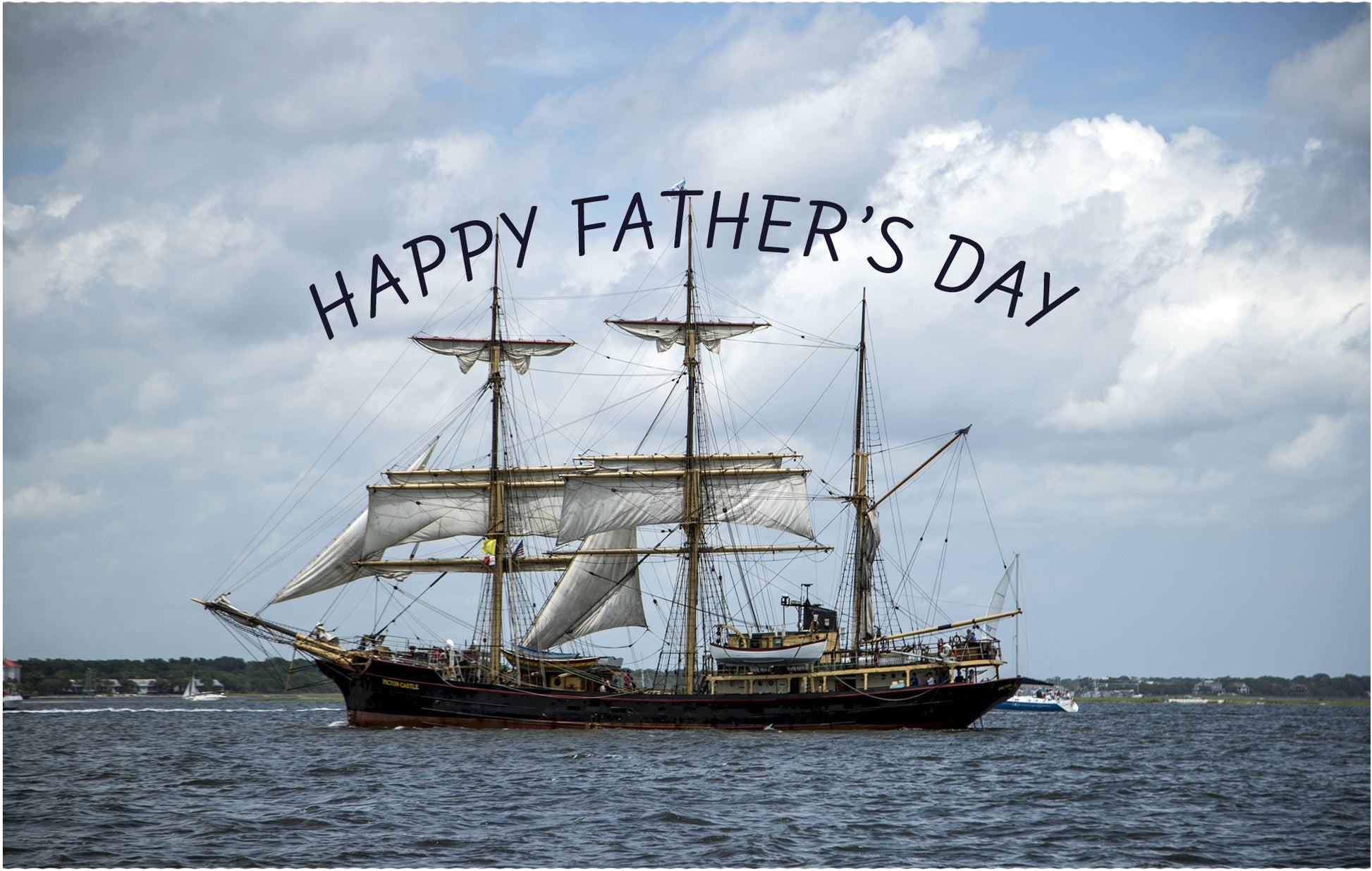 Happy Father's Day Sailing Ship Card & Candy