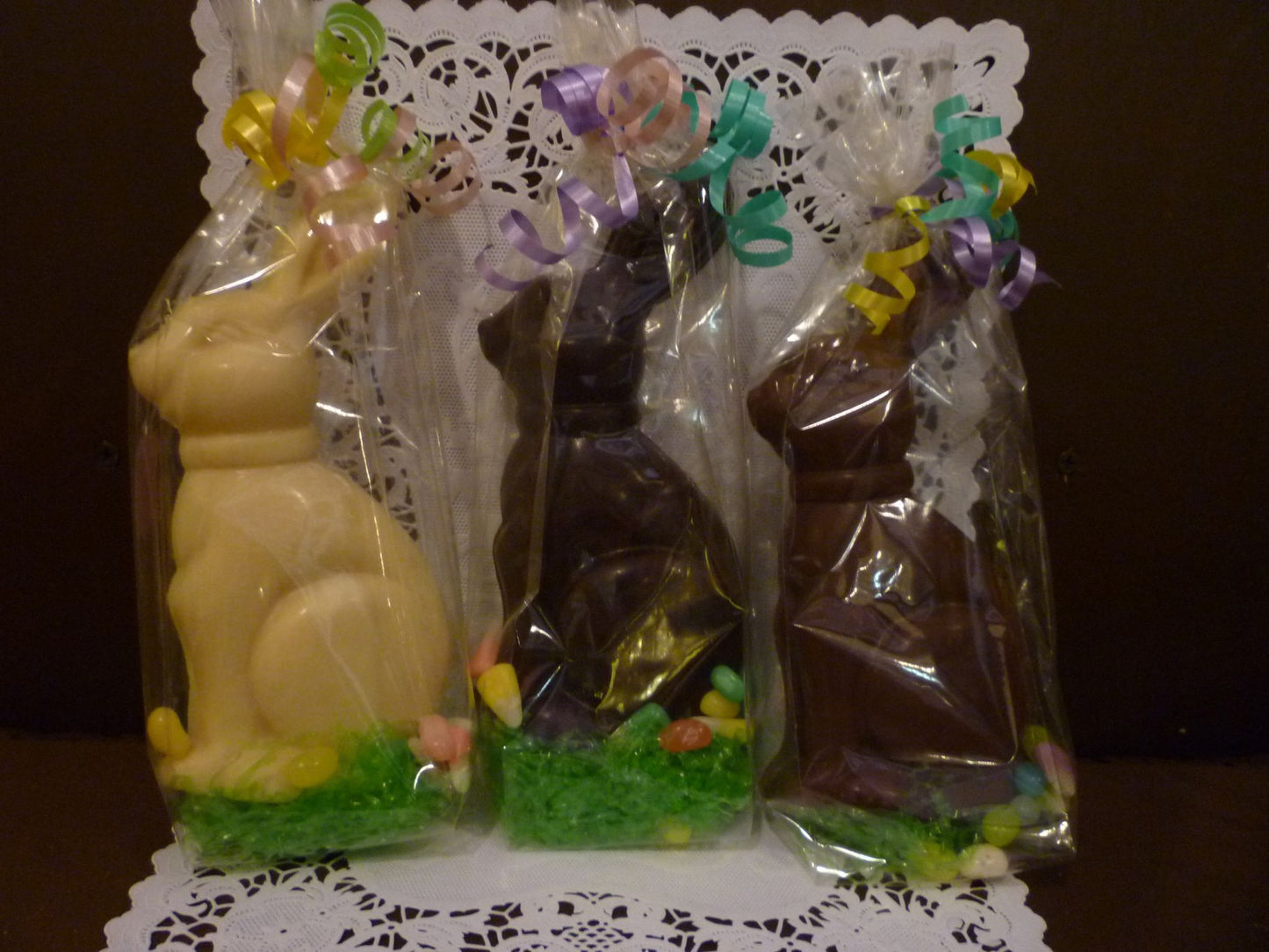 Handmade Chocolate Bunny in Milk, Dark or White Chocolate